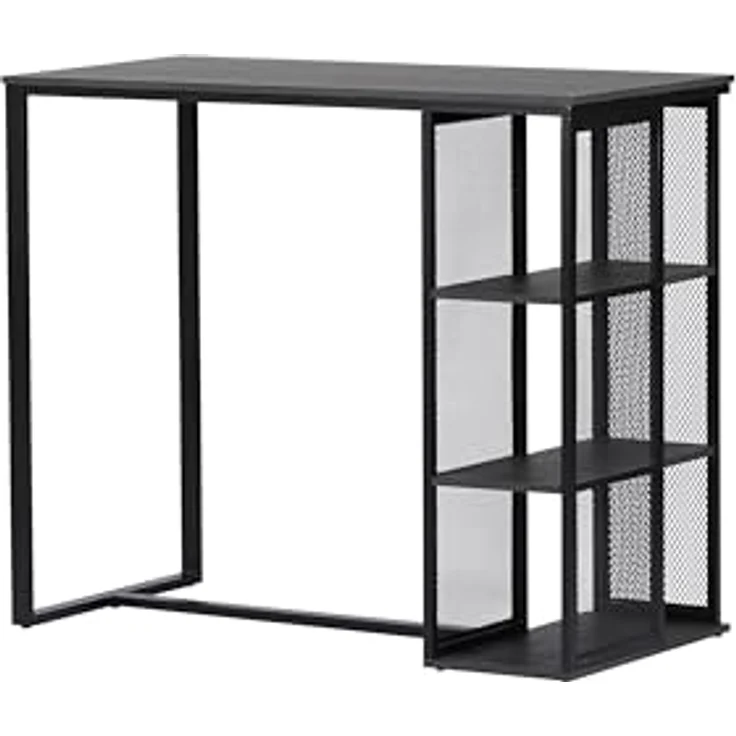 Hela Tische, Bartisch Bistrotisch Klara, Dekor Eiche Dunkelgrau, Metall-Regal-Gestell, 120 x 60 x 103 cm – Bild 5