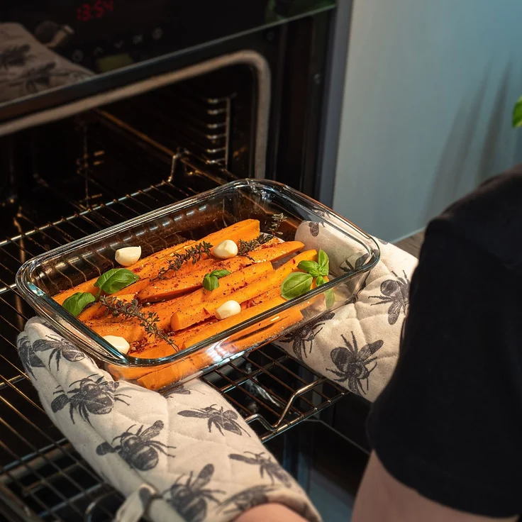 KADAX 1.5L rechteckige hitzebeständige Glasform, 2 Stück, klein, zum Backen – Bild 7