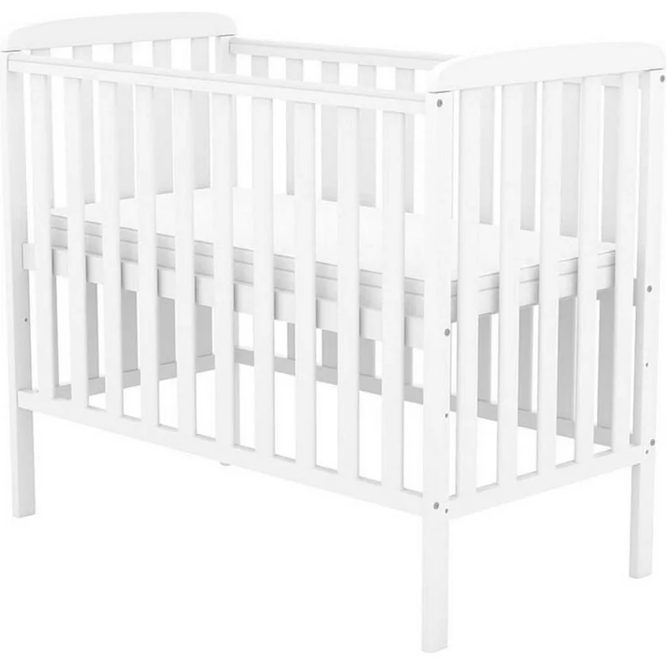 Baby-Delux Babybett Compact Beistellbett, Kinderbett 50x100 cm weiß höhenverstellbar Matratze – Bild 1