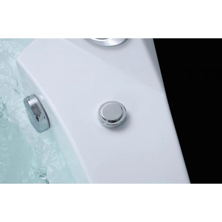 PureHaven Whirlpool 140x140 cm Wasserfall Heizung Lichttherapie Soundsystem Reinigungsprogramm Bluetooth-Soundsystem – Bild 12