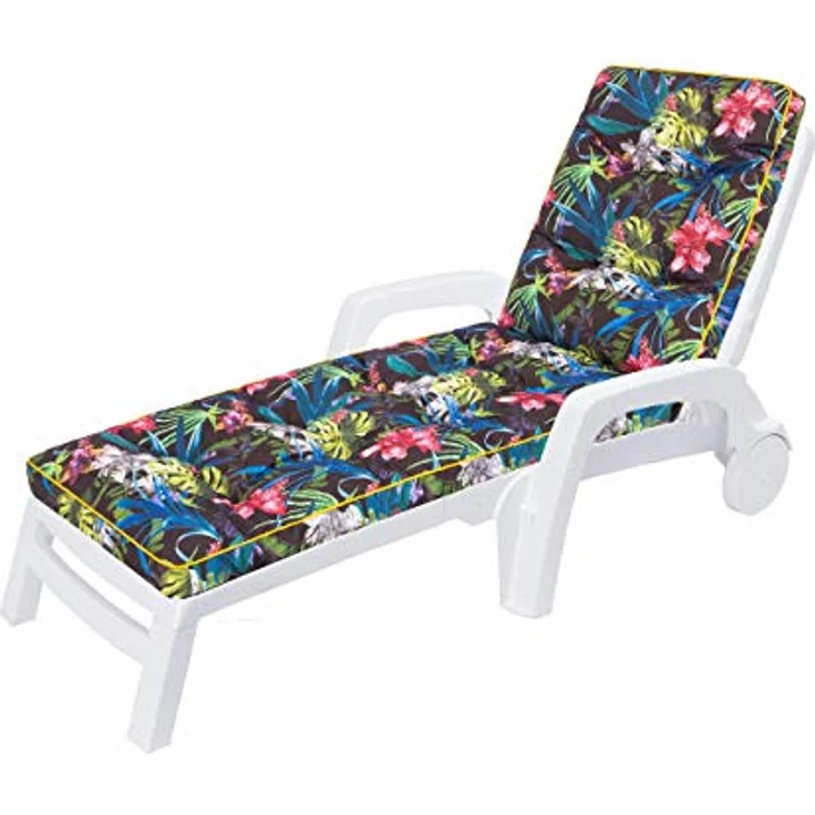 Bjird Liegenauflage, Polyester bunte Blätter, 200 x 55 x 8 cm – Bild 4