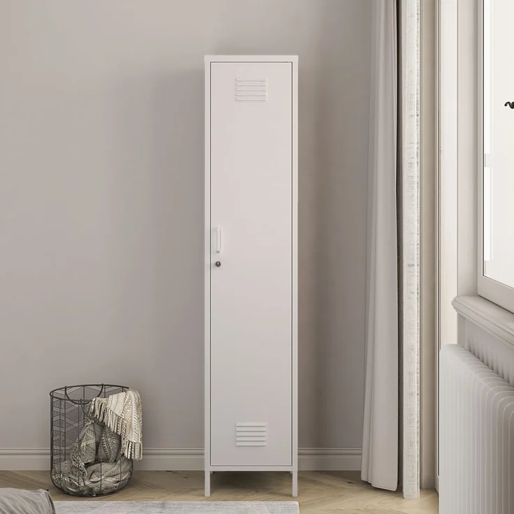 Kleiderschrank Seinäjoki 180x38x38 cm Weiß [en. casa] – Bild 2
