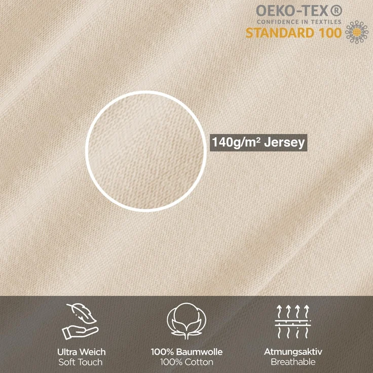 Livessa Bettbezug 220x240 cm mit Reißverschluss - Bettbezug 220x240 aus%100 Baumwolle Single-Jersey Stoff 140 g/m², Ultra weich und atmungsaktiv, Oeko-Tex Zertifiziert, 13 schöne Farben – Bild 4