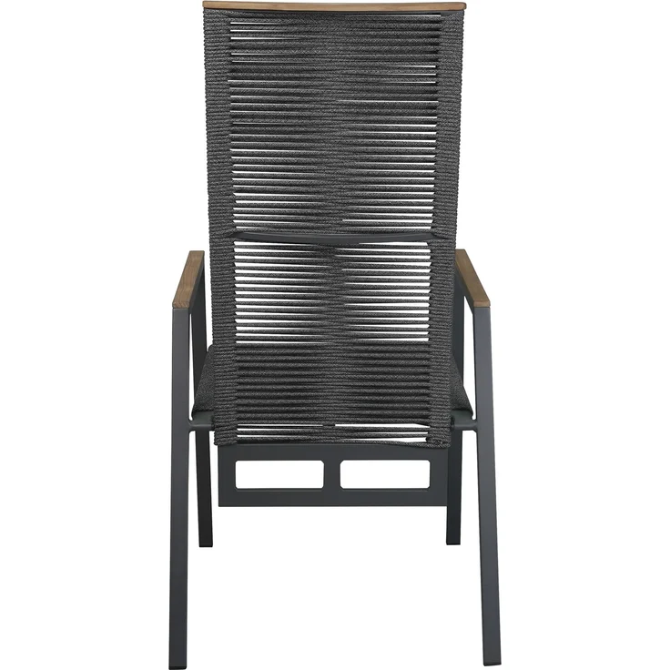 Gardissimo HELENA MOVE 6x Alu Stapelsessel mit Rope Bespannung & Teak-Armlehnen – Bild 8