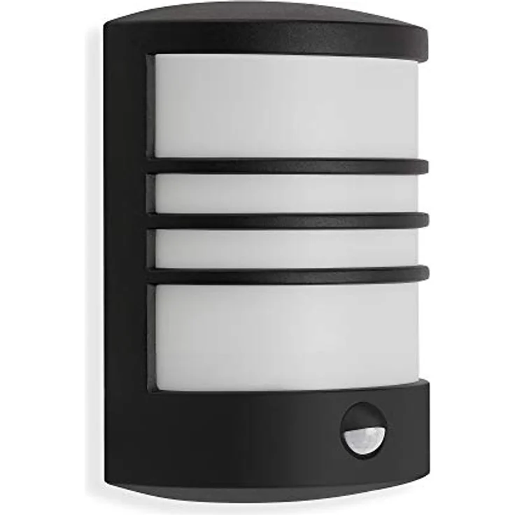 TELEFUNKEN LED Außenwandleuchte, Außenlampe mit Bewegungssensor und Dämmerungssensor, 12 Watt, 1.200 Lumen, IP44, Weiß/Schwarz, 245x180x95mm – Bild 1