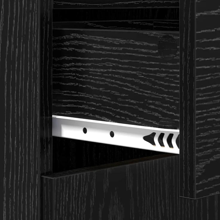 vidaXL Sideboard Schwarz Eichen-Optik 45 x 42,5 x 93 cm Holzwerkstoff 883149 – Bild 10
