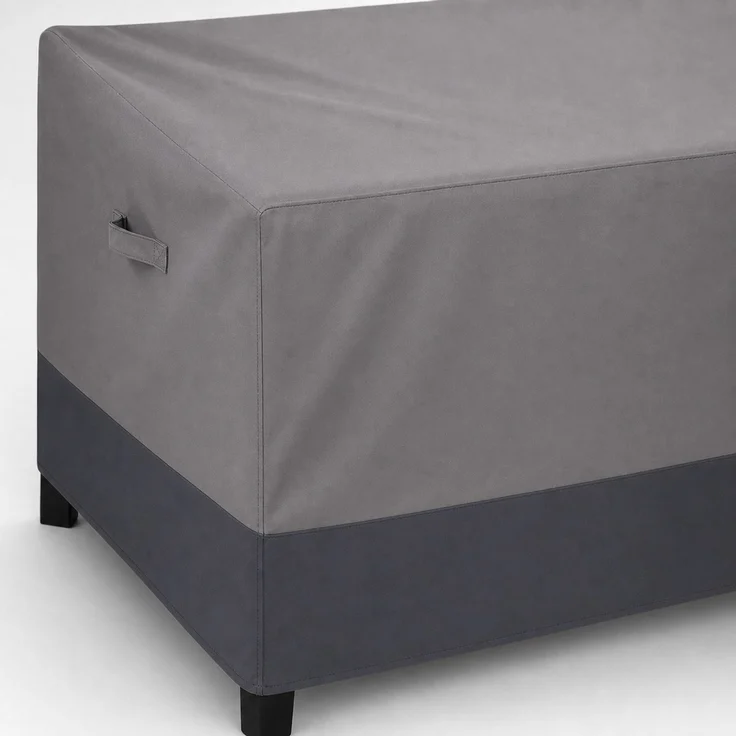 Outdoor-Sofa-Schutzhülle, 210D Oxford-Gewebe, Grau-Schwarz, 193 x 83 x 84 cm – Bild 3