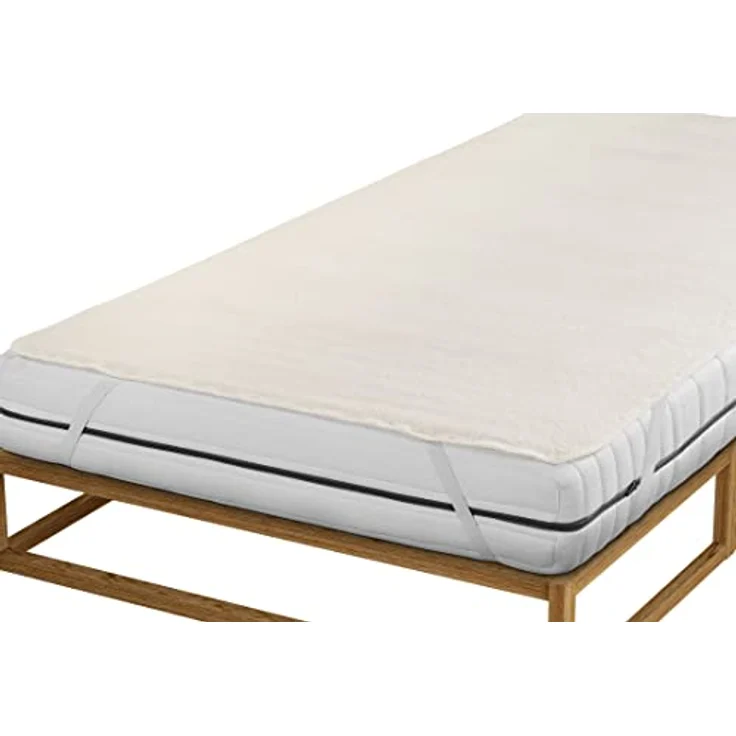 Sleep & Protect Molton-Matratzenauflage 0808301, natur, 1x 200x200 cm – Bild 3