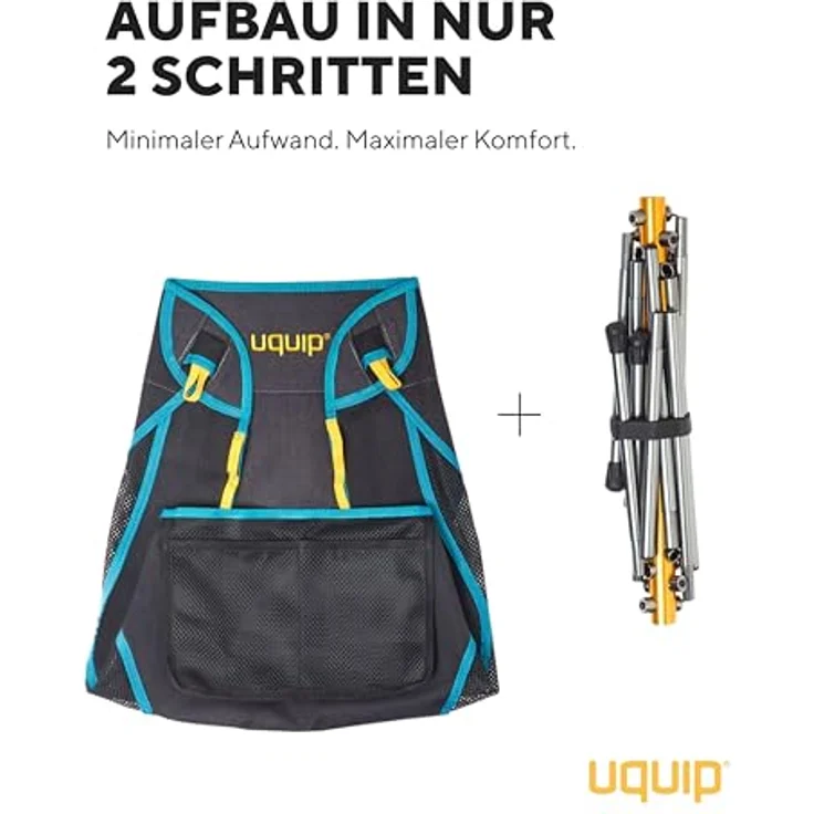Uquip Campingstuhl Infinity I ultraleichter Faltbarer Klappstuhl mit 120 kg Traglast I kompakter Faltstuhl aus Aluminium I tragbarer Outdoor-Stuhl für Camping, Wandern, Radtouren, Festivals & Reisen – Bild 9