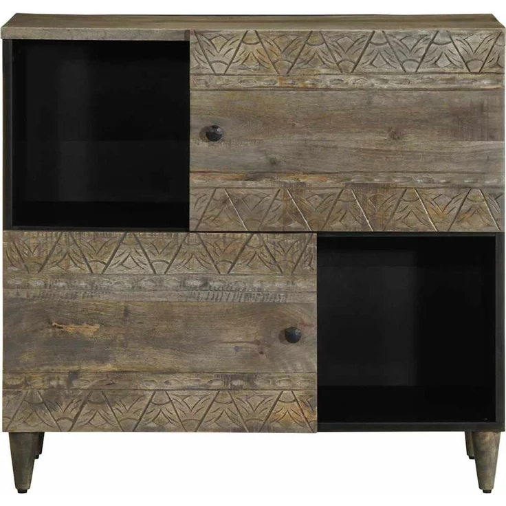 Sideboard, Kommode 80x33x75 cm Massivholz Mango – Bild 3