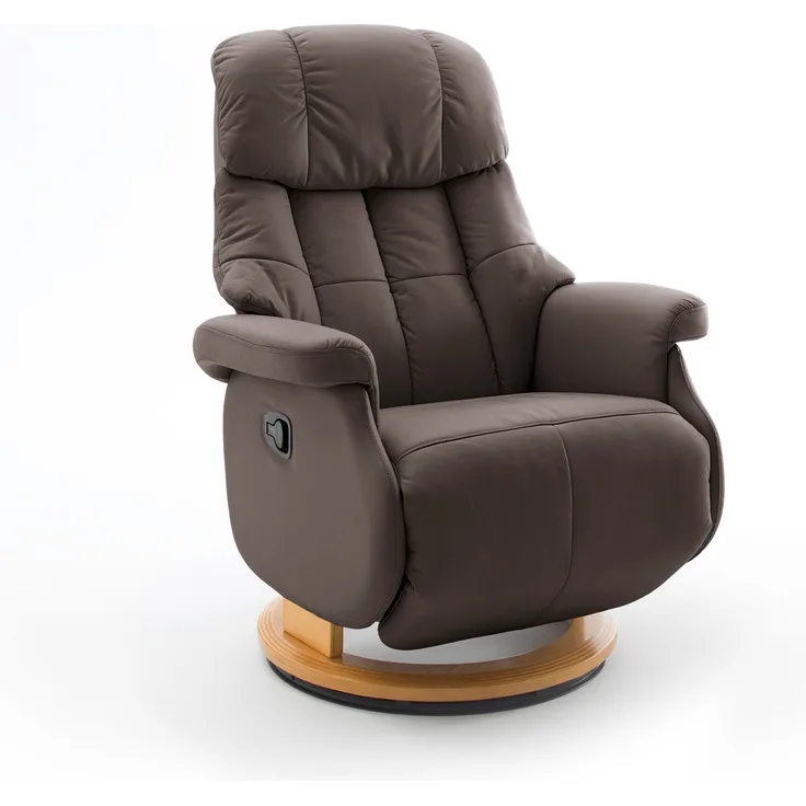 Relaxsessel Calgary L braun Leder/ Natur