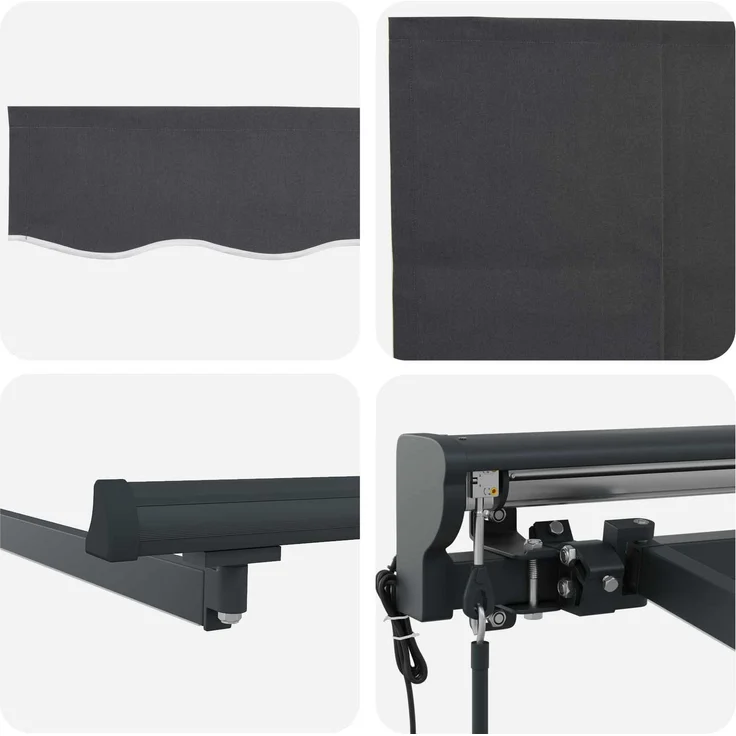 vidaXL Elektrische ausziehbare Markise Anthrazit 2,5x2 m 3421468 – Bild 6