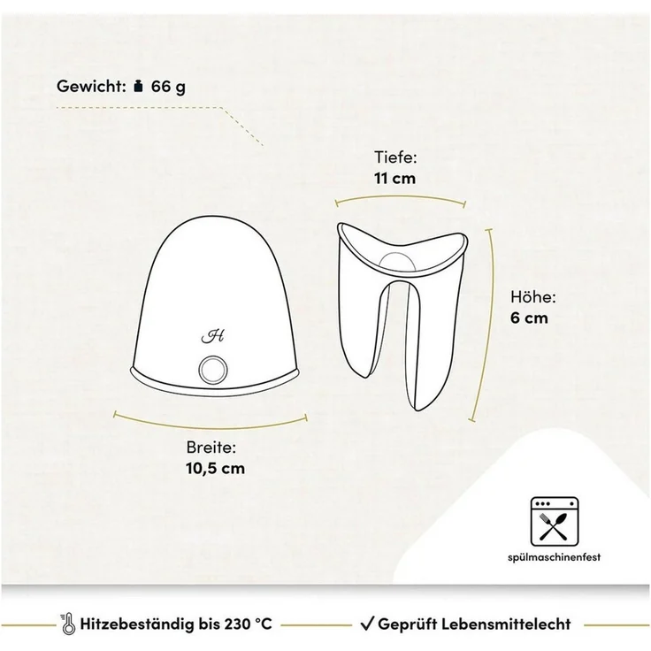 Hoffmann Germany Topfhandschuhe Silikon Fingerschutz 2er-Set anthrazit – 230°C hitzebeständig, (Set, 2-tlg, 2x Fingerschutz), spülmaschinenfest, lebensmittelecht, Backplatten & Töpfe – Bild 2