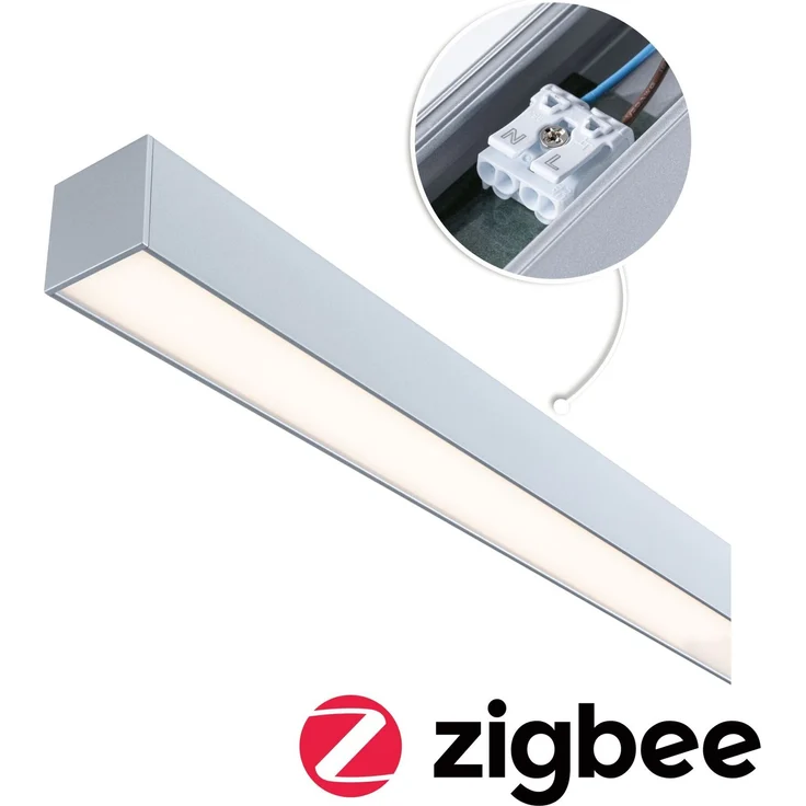 Paulmann Einspeisung für Lichtleiste Linion Power Channel 17 W Aluminium chrom-matt warmweiß dimmbar – Bild 1