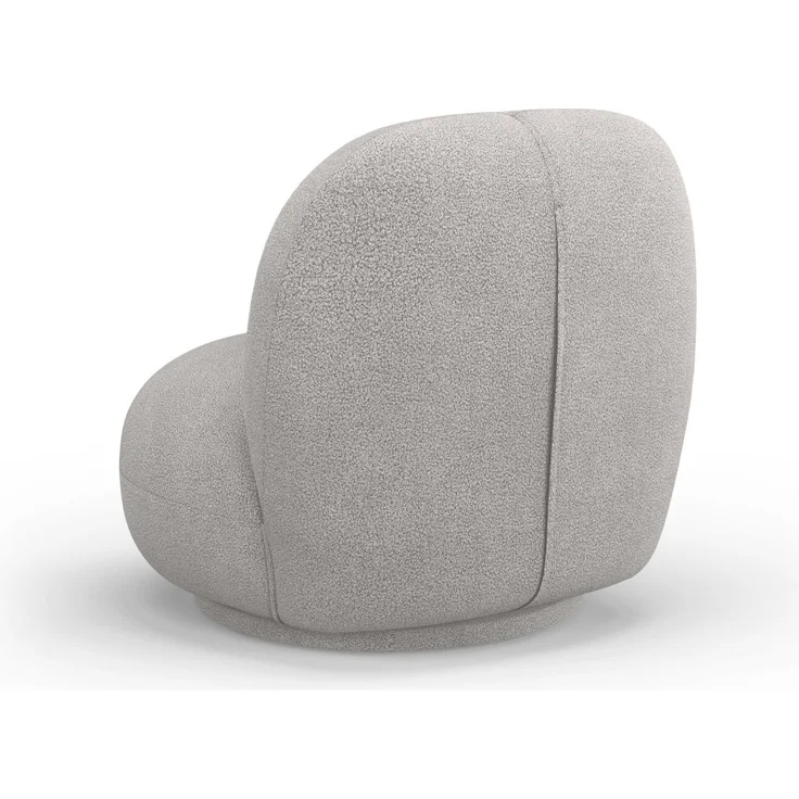 Micadoni Drehbarer Sessel Chuck Boucle Hellgrau – Bild 3