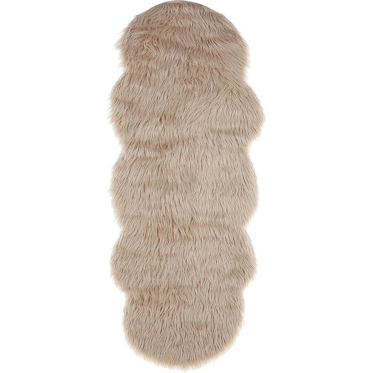 Kunstschaffell-Teppich sandbeige 60 x 180 cm MAMUNGARI