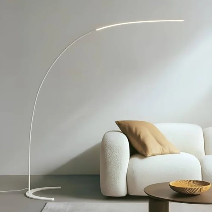 Lindby Bogenlampe Danua, 90 LEDs - 17 W, warmweiß, minimalistisches Design für moderne Wohnräume – Bild 2