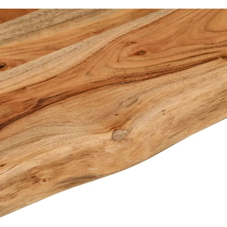 vidaXL Baumkante ohne Halterungen, Massivholz Akazie natur, 140 x 30 x 2,5 cm – Bild 7