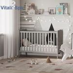 Babybett Tobi Grau 60x120 cm Vitalispa