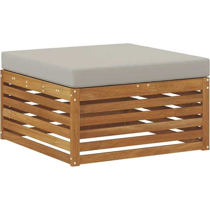 vidaXL Outdoor-Sofagarnitur 4 stk. 3-Sitzer Natur und Hellgrau 3383209 – Bild 4