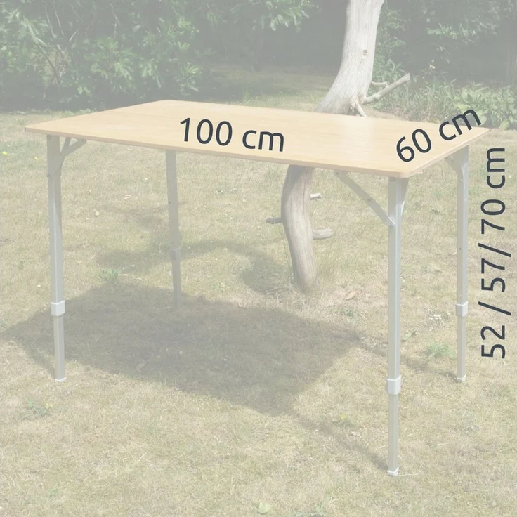 yourGEAR Campingtisch your GEAR Portofino L - Bambus Campingtisch Bambustisch 4 Personen – Bild 1