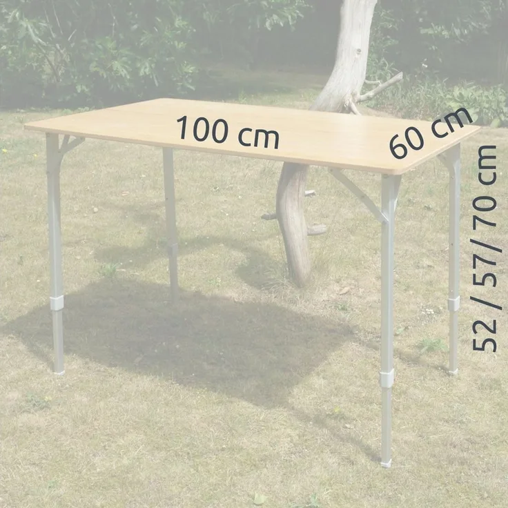 yourGEAR Campingtisch your GEAR Portofino L - Bambus Campingtisch Bambustisch 4 Personen