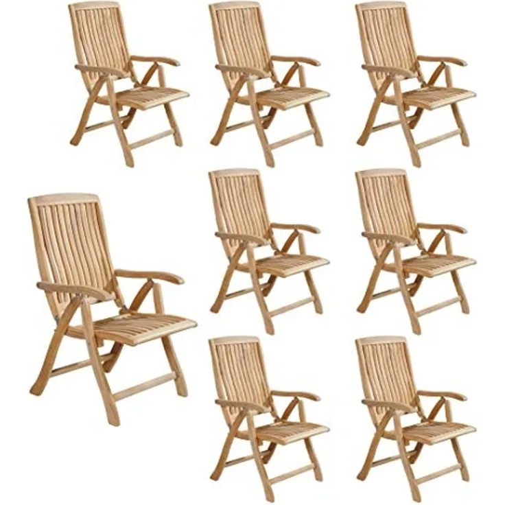 LC Garden »Birmingham« Gartenstuhl Teak Klappstuhl