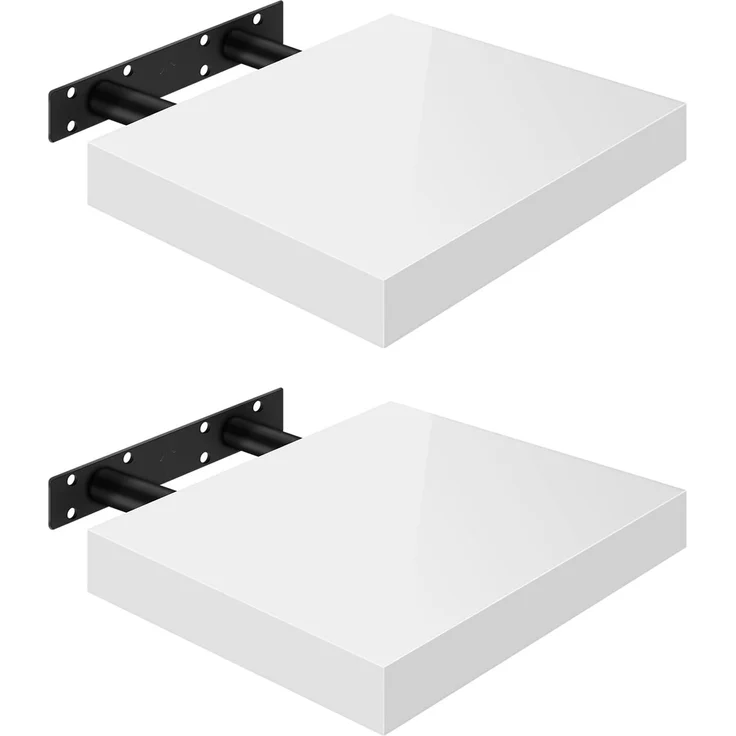 Woltu Wandregal, 2-tlg, Wandboard freischwebend Schweberegal Holz