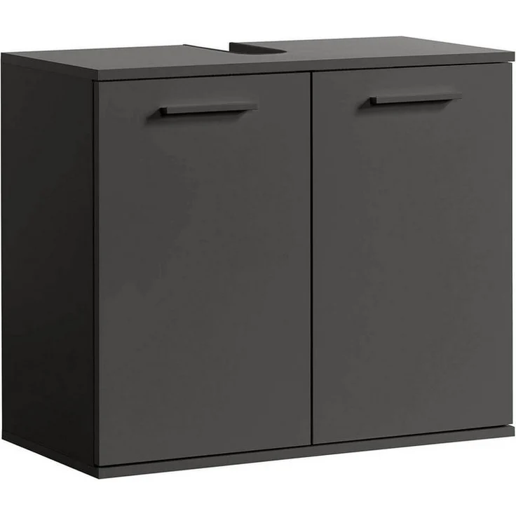 mokebo Waschbeckenunterschrank Der Waschbär (mit Einlegeboden) Waschtischunterschrank oder Badezimmerschrank in Schwarz-Anthrazit – Bild 5