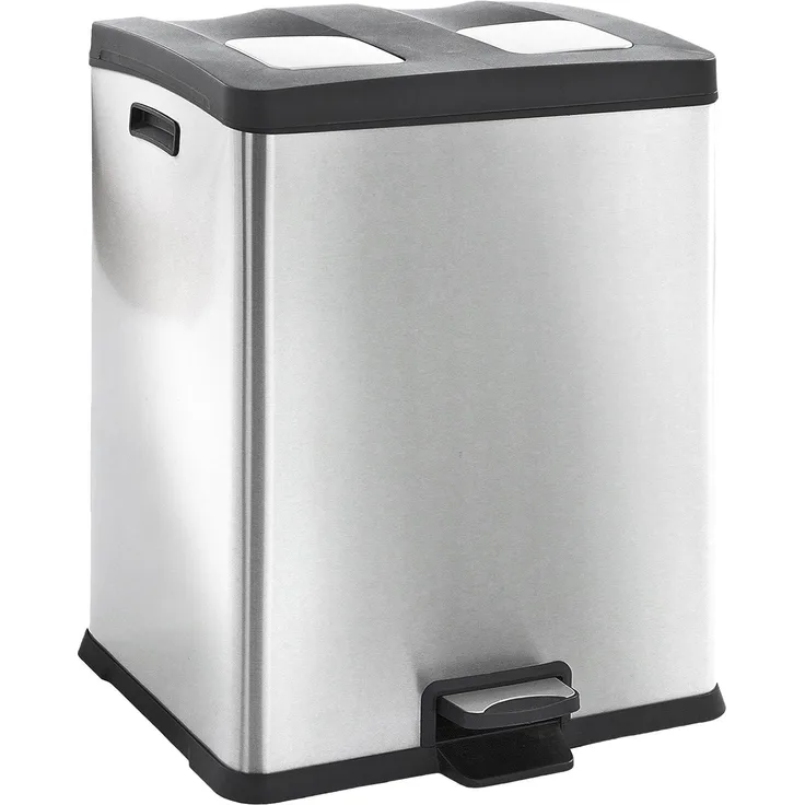 EKO Tretmülleimer Rejoice 2x30 L Matt Silbern 440035