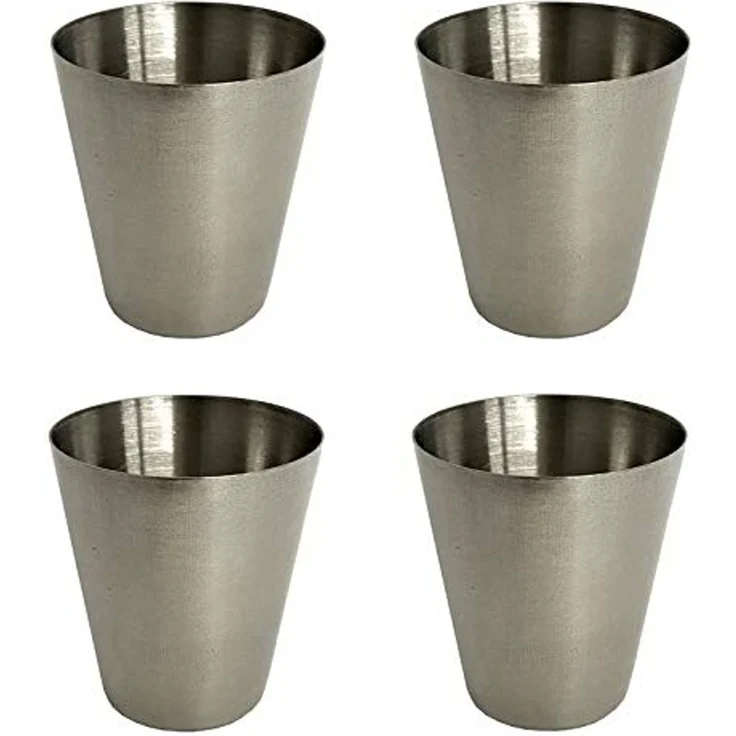 HAC24 Schnapsglas Schnapsgläser Pinnchen Shotgläser Shot Glas Stamper Schnaps-Becher, Edelstahl, 2cl oder 4cl – Bild 1