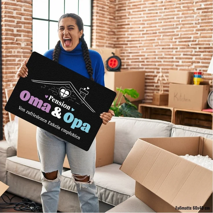 speecheese Fußmatte Pension Oma & Opa Fußmatte in 35x50 cm ohne Rand mit Spruch Von – Bild 3