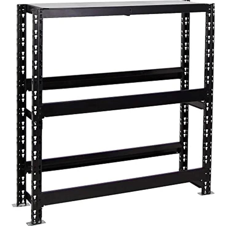 PROREGAL® Flaschenregal Getränkekistenregal TEGERNSEE XL 110x110x30cm 6 Kästen + Board Schwarz, Hochwertiges Getränkekistenregal für Küche Garage Abstellraum – Bild 8