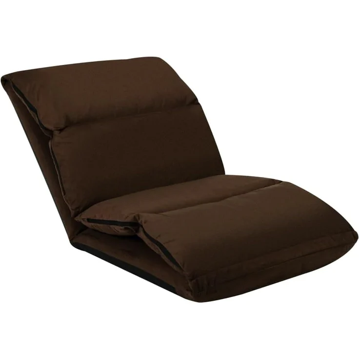 vidaXL Bodenstuhl Faltbar Braun Mikrofaser [325258] – Bild 4