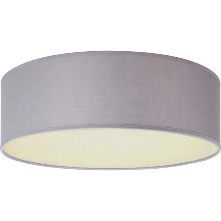 LED Deckenleuchte Stoff Grau / Abdeckung satiniert, Ø 30cm – Bild 2