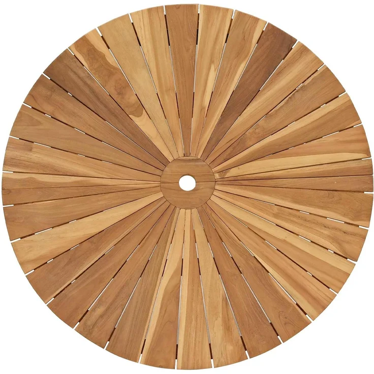 vidaXL Klappbarer Gartentisch Natur Ø 110 x 75 cm Teak-Massivholz 42028987 – Bild 5