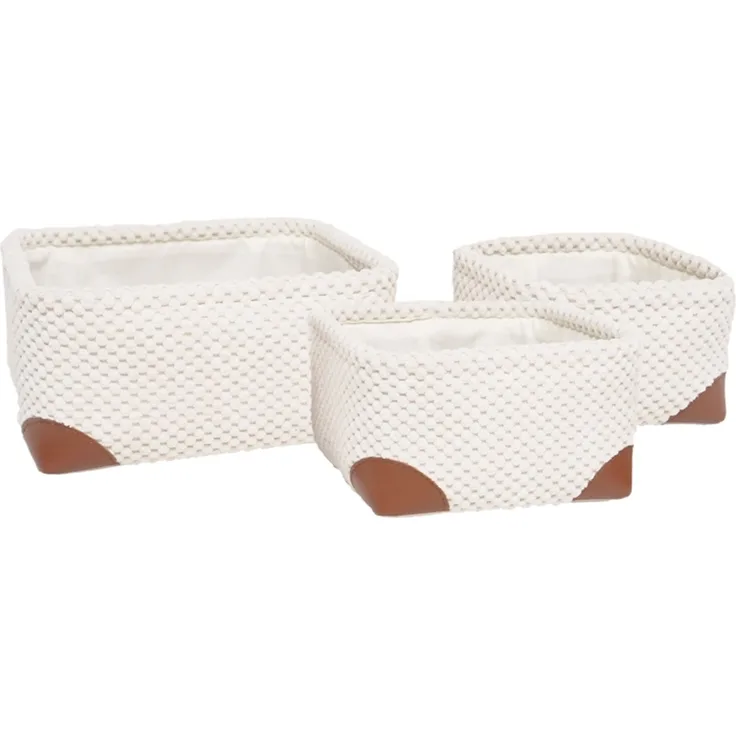 Kidsdepot Aufbewahrungskörbe-Set - Nois - Weiß (3