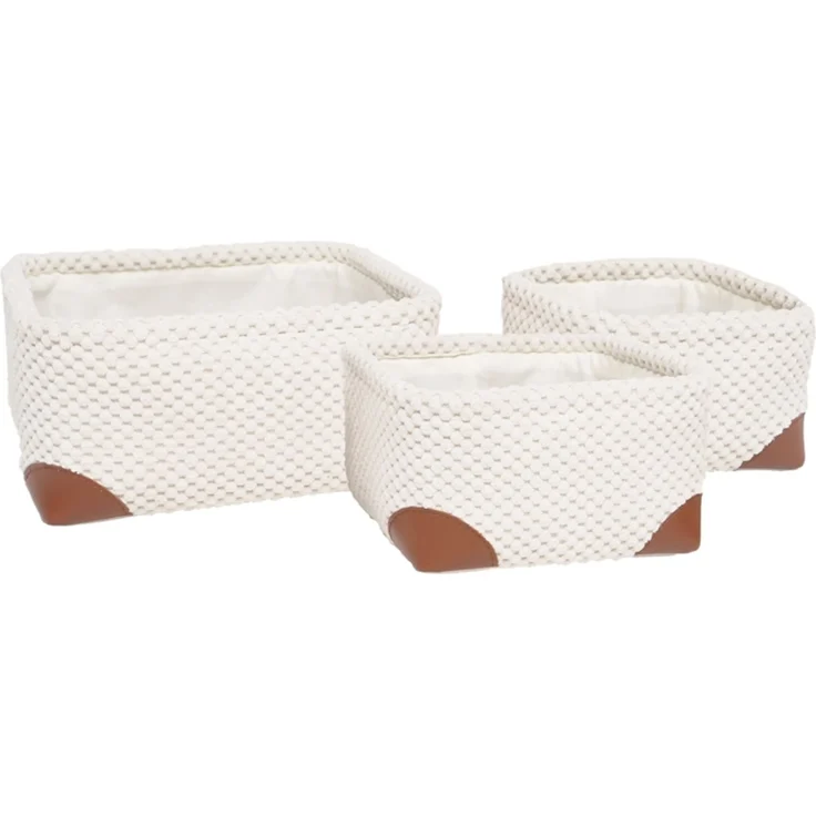 Kidsdepot Aufbewahrungskörbe-Set - Nois - Weiß (3