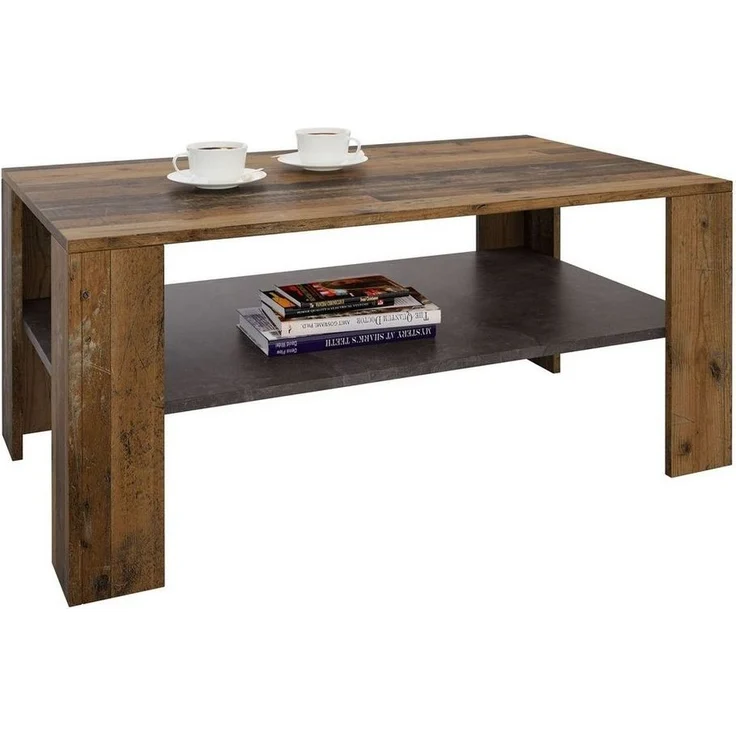 CARO-Möbel Couchtisch ANIMO, Couchtisch Wohnzimmer Beistell Sofa 100 x 60 cm in 4 Farben mit Ablage – Bild 3
