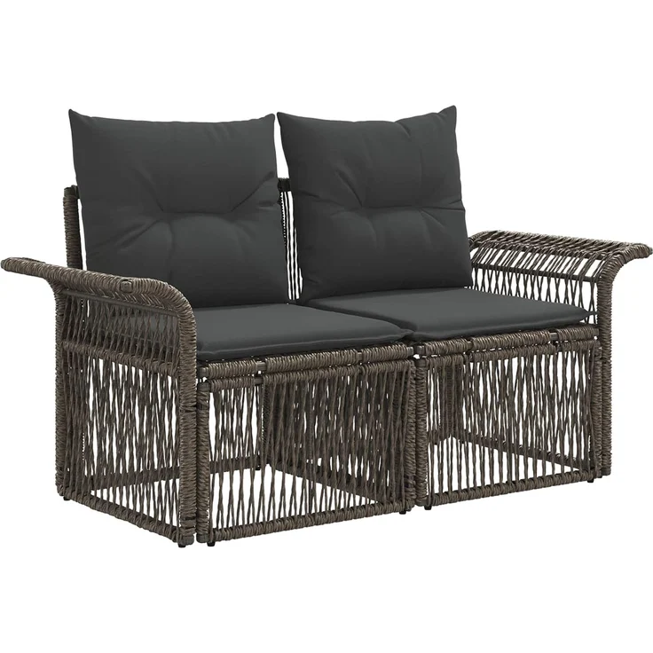 vidaXL Gartensofa-set 9 stk. 9-Sitzer Grau Poly-Rattan 3434870 – Bild 4