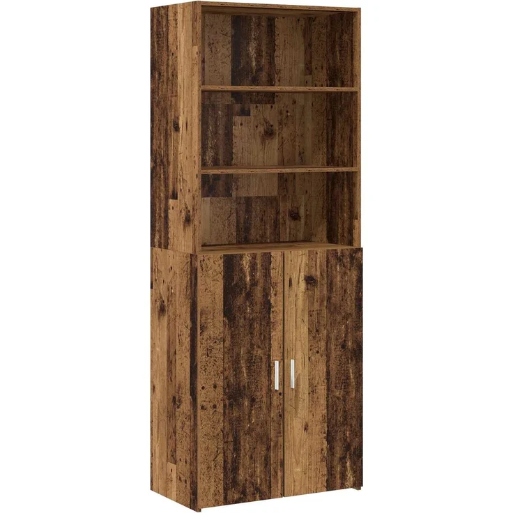 vidaXL Highboard Altholz 70 x 42,5 x 185 cm Holzwerkstoff 3446610 – Bild 1