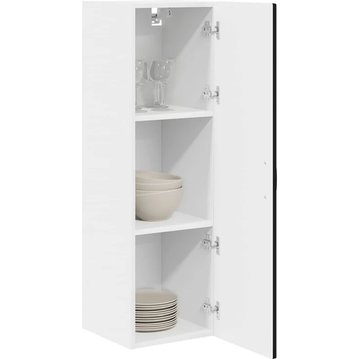 vidaXL Wandschrank PORTO Schwarz 30 x 31 x 100 cm Holzwerkstoff 885456 – Bild 3