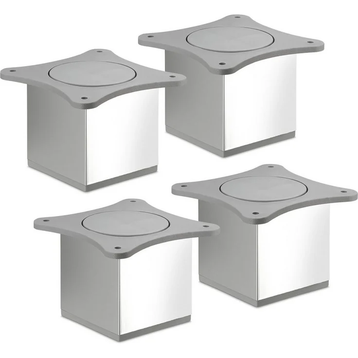 SO-TECH® Möbelfuß QUEBEC II Chrom poliert, Möbelbeine aus Aluminium, (4-St), Höhe 70 mm, 65 x 65 mm, passend für feststehende Möbel – Bild 5
