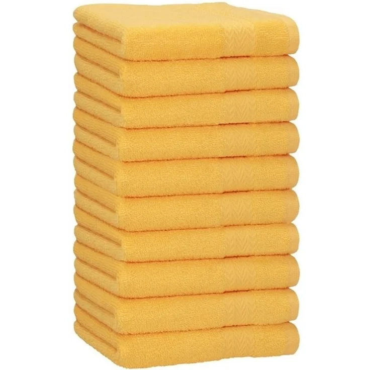 Betz Handtücher 10 Stück Handtücher Premium 50x100 cm Farbe honiggelb, 100% Baumwolle (10-St) – Bild 4