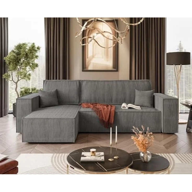 Lookway Ecksofa Gepolstertes CARLOS L-Form, Schlaffunktion – Bild 2