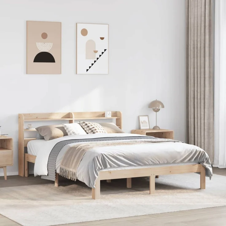 Doppelbett, Bettgestell Modernen mit Kopfteil ohne Matratze 160x200 cm d908e – Bild 2