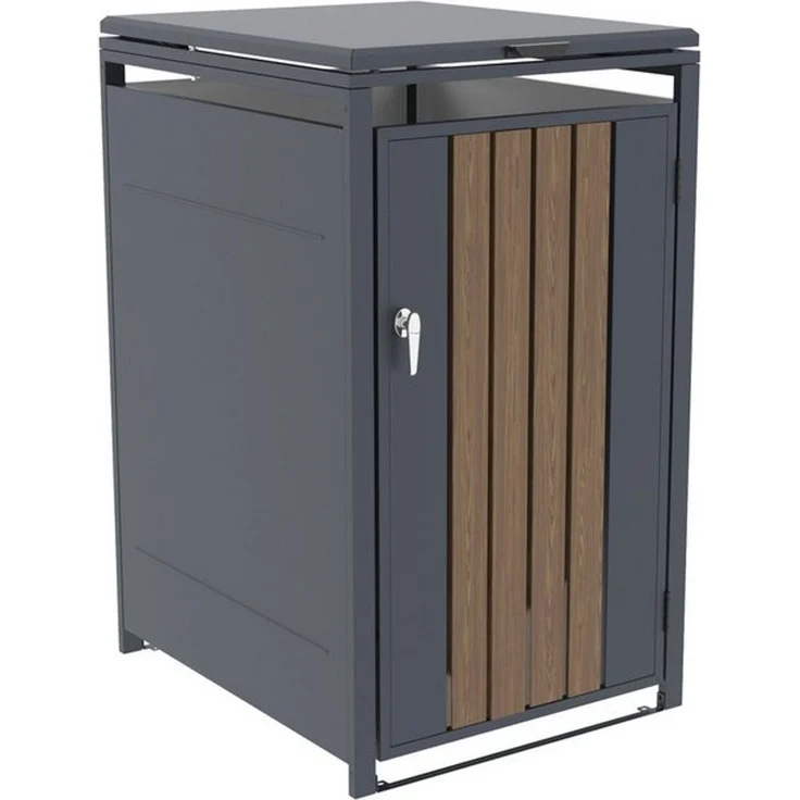 KONIFERA Mülltonnenbox Bilbao, abschließbar & pulverbeschichtet, BxTxH: 68 x 80 x 117 cm – Bild 2
