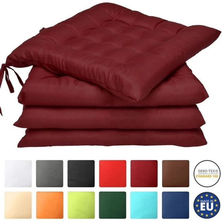 Beautissu Stuhlkissen Lea, 4er Set Suthlkissen 40x40x5cm – Bild 4