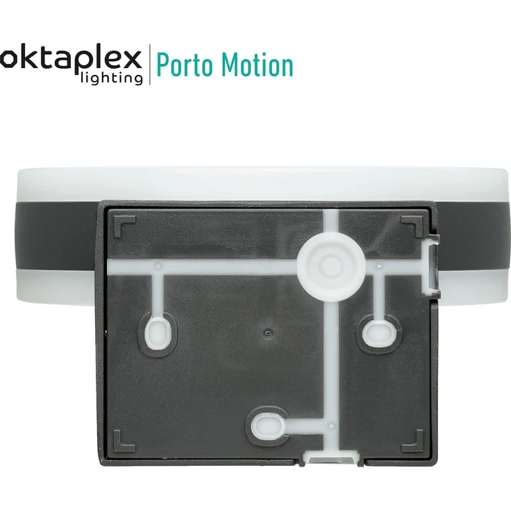 Oktaplex lighting LED Außen-Wandleuchte Porto IP65, Bewegungsmelder, LED fest integriert, Warmweiß, Außenbeleuchtung 15 Watt 1420 Lumen anthrazit – Bild 9