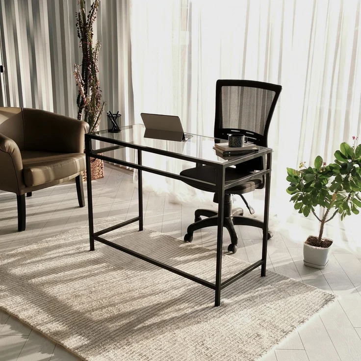 Skye Decor 'Network Çalışma Masası / 100x45cm M100' Schreibtisch, Schwarz, 100 x 75 x 45 cm – Bild 2